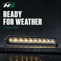 Barre lumineuse LED mince HSSH à double rangée, blanc et jaune, 10, 20, 30, 40, 50 pouces pour VTT, UTV, voiture, tout-terrain