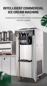 Máquina de Hielo Comercial Automática de Sobremesa 25-28L/H, 3 Sabores, para Yogur y Helado Suave, Venta al por Mayor - Product Image 1