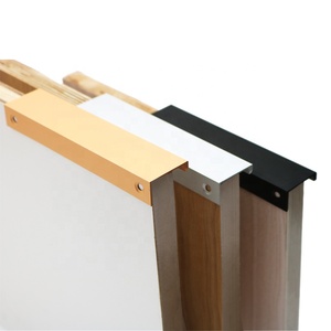 Aluminium Goud Messing Keukenkast Deur Rand Geborsteld Goud Aluminium Vinger Profiel Handvat - Product Image 6