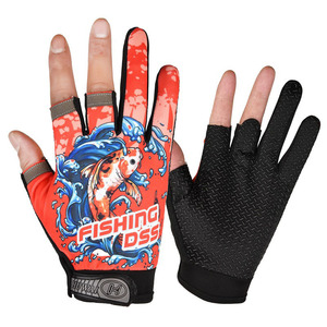 Fishing <b>Gloves</b> Three Fingers Exposed Waterproof Non Slip Fleece Lined Warm For Outdoor Lure Fishing Male Use - Product Image 1
