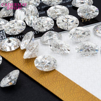 Cadermay D VVS1 Moissanita Ovalada 2*4mm-10*14, Piedras Preciosas de Moissanita Sueltas al por Mayor, Moissanita Sintética de Lujo