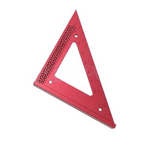 Règle triangulaire de précision en alliage d'aluminium métrique pour le travail du bois Règle de mesure pour menuisiers Trou carré Positionnement Scriber - Product Image 5