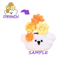Peluche personnalisée avec design brodé, maille super douce