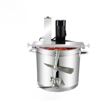 Agitateur de cuisson entièrement automatique en acier inoxydable 10L 20L 40L pour soupe de tomates et pâte de haricots Mélangeur ménager pour sauce chili
