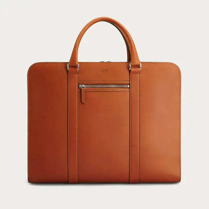 Итальянский коньяк с серой подкладкой, большие кожаные портфели, сумки, мужская сумка, мужские Офисные Сумки для мужчин