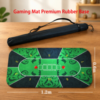 Tapis de jeu de poker en caoutchouc naturel écologique, antidérapant, matériau renouvelable, épaisseur 2 mm, tapis de table durable pour poker et mahjong