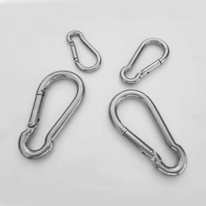 Mosquetón de Acero Inoxidable M5M6M8, Gancho de Seguridad para Escalada, Hebilla de Resorte con Bloqueo, Uso Universal - Product Image 1
