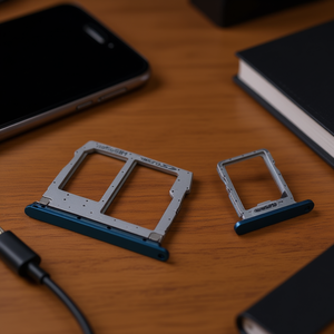 Juego de bandeja para tarjetas Sim y SD Lg para Q60 K50 K40 K12 Prime Blue, material ABS de repuesto - Product Image 4