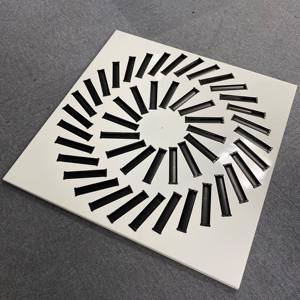 Couvertures d'aération pour conduits Hvac Feuille GI Diffuseur de tourbillon carré utilisé pour l'installation de plafond suspendu ForT-bar - Product Image 2