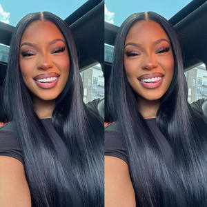 Parrucca 10A in <span class=keywords><strong>capelli</strong></span> umani brasiliani di visone, senza colla, con frontale in pizzo HD, naturale e fornita direttamente dal produttore - Product Image 2