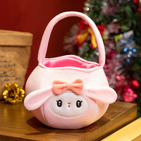Sac à bonbons d'Halloween en forme de citrouille mignon en peluche super doux personnalisable pour enfants Panier cadeau