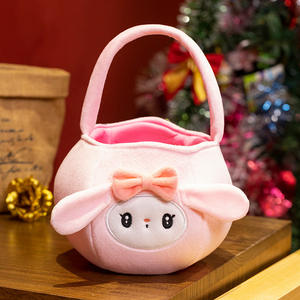 Sac à bonbons d'Halloween en forme de citrouille mignon en peluche super doux personnalisable pour enfants Panier cadeau - Product Image 2