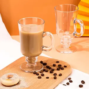 250 ml Nordic İrlanda tarzı latte kahve fincanı ayak kayışları kolu ile latte kahve fincanı siyah çay bardağı