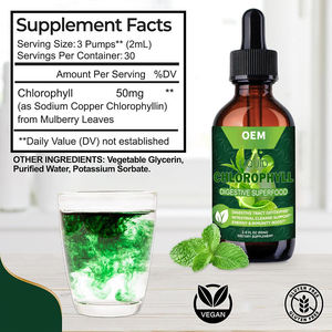 Sindirim detoks bağırsak sağlık bağışıklık desteği için OEM özel etiket sıvı klorofil damla enerji karaciğer antioksidan Boost temizlemek - Product Image 5