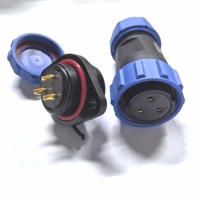 Connecteur Cylindrique Étanche IP68 SP2510 1211 pour l'Aviation, Prise et Fiche SP25-2/3/4/9/10/12B/19 Broches