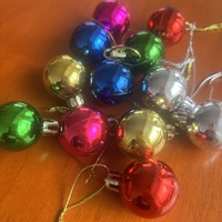 Boules de Noël 2026 écologiques non toxiques, réfléchissantes, brillantes, pigmentées or, argent, rouge, vert, bleu, fabriquées en usine