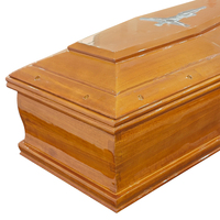 Ataúd Funerario de Madera Fina Natural, Ataúd Europeo de Madera Maciza con Estructura Tradicional China de Encaje y Tenón