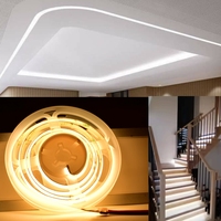 COB LED Şerit 320/480/528 LED/M24V 8mm/10mm Geniş Noktasız 5m Kısılabilir Uzaktan Kumandalı CRI>90 Esnek Sıcak Beyaz /Wi-Fi