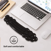 Tapis de souris de jeu en silicone gel noir personnalisé, transparent, antidérapant, avec repose-poignet, pour le bureau et la maison, en stock