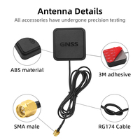 Antena GNSS RTK para Topografía, GPS GLONASS BeiDou L1 L2 3.5dBi, Antena Activa de Alta Precisión con Conector Roscado para Mapeo, Compatible con OEM