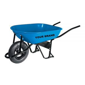 <span class=keywords><strong>Brouette</strong></span> robuste en métal de 80 L (5,5 pi) avec capacité de charge de 200 kg pour la construction, garantie 1 an - Product Image 1