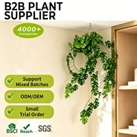 Pianta Artificiale Monstera Realistica da 90 cm, Pianta Rampicante in Seta Verde per Decorazioni Murali Domestiche, Edera Finta all'Ingrosso