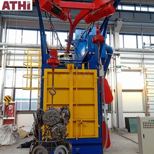 Bề Mặt Làm Sạch Móc Áo Chuỗi Shot Máy Phun Cát Hook Loại Blast Máy - Product Image 3