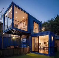 Maison préfabriquée modulaire en conteneur, assemblage rapide, extérieur personnalisé pour café commercial et espace de services de loisirs