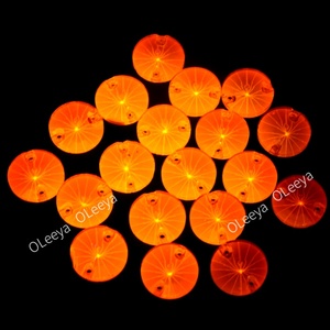 Cristaux de couture lumineux Oleeya, forme ronde Rivoli, brillants dans le noir, 3A, néon, colorés, 8-18 mm, strass à coudre pour vêtements - Product Image 4