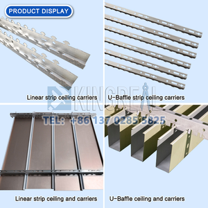 Kingreal Tùy Chỉnh Trang Trí Nội Thất Thiết Bị Nhôm Dải Vách Ngăn Tuyến Tính Trần Bảng Điều Chỉnh Cuộn Hình Thành Máy Treo Trần - Product Image 4