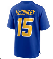 Jahitan Berkualitas Terbaik Dapat Disesuaikan # 15 McCONKEY # 10 HERBERT # 3 JAMES Jersey Sepak Bola Amerika
