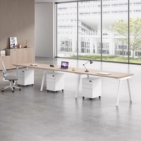 Bureau de travail ergonomique moderne en forme de L en bois avec tiroir à hauteur réglable et verrouillage mécanique pour la maison et le bureau