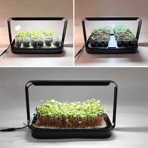 Navidad Promocional Jardinería brócoli microgreens sistema de cultivo mini riego hidropónico estante de escritorio interior