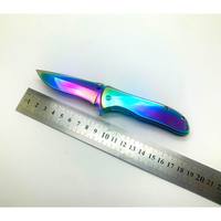 Couteau pliant multifonctionnel de poche en acier inoxydable 3CR13, couteau pliant en titane de survie de camping en plein air