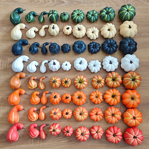 High-quality Soft <b>Matte</b> <b>Rubber</b> Foam Artificial Pumpkin Thanksgiving Harvest Festival Cross-Border Popular Fruit Accessory - Product Image 3