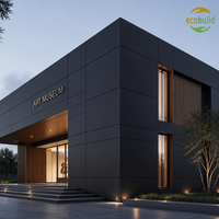 Façades minimalistes, panneaux de matériaux de construction, revêtement mural extérieur, 4x8 pieds, ACP 4 mm, plaque ACM, panneaux composites en aluminium Alucobond