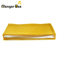 Nouvelles plaques de fondation en cire d'abeille Menger Bee, format Langstroth, taille de cellule 5,4 mm, jaunes, 41,5x19,5 cm, très demandées