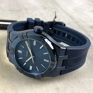 Montre mécanique automatique <span class=keywords><strong>42</strong></span> mm, cadran bleu brossé et poli, montre-bracelet pour <span class=keywords><strong>homme</strong></span> avec bracelet en caoutchouc - Product Image 2