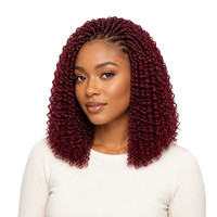Cheveux synthétiques Marlybob en fibre basse température pour tresses, extensions de cheveux bouclés couleur unie ombrée pour femmes