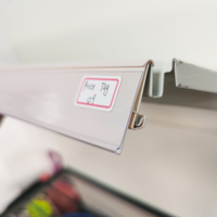 Porte-étiquette de prix en PVC transparent à clipser pour rayonnages de supermarché et présentoirs de vente au détail