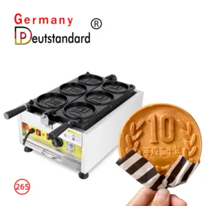 Factory Price Coin Shaped Waffle Maker Gold Coin Waffle Maker Machine
