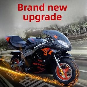 Motor Mini Pocket Bike 49cc 2-Tak, Bertenaga Gas dengan Starter Tarik Mudah, Sepeda Motor Mainan Anak untuk Olahraga Luar Ruangan, Berkendara di Gunung & Bermain di Pantai - Product Image 3