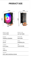 Nouvel arrivage : Refroidisseur de processeur gaming haute performance avec 6 caloducs en aluminium, dissipateur thermique 12V DC RGB à roulement fluide