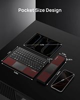 Clavier de voyage pliable sans fil rechargeable multi-appareils, clavier Bluetooth portable à trois volets avec pavé tactile
