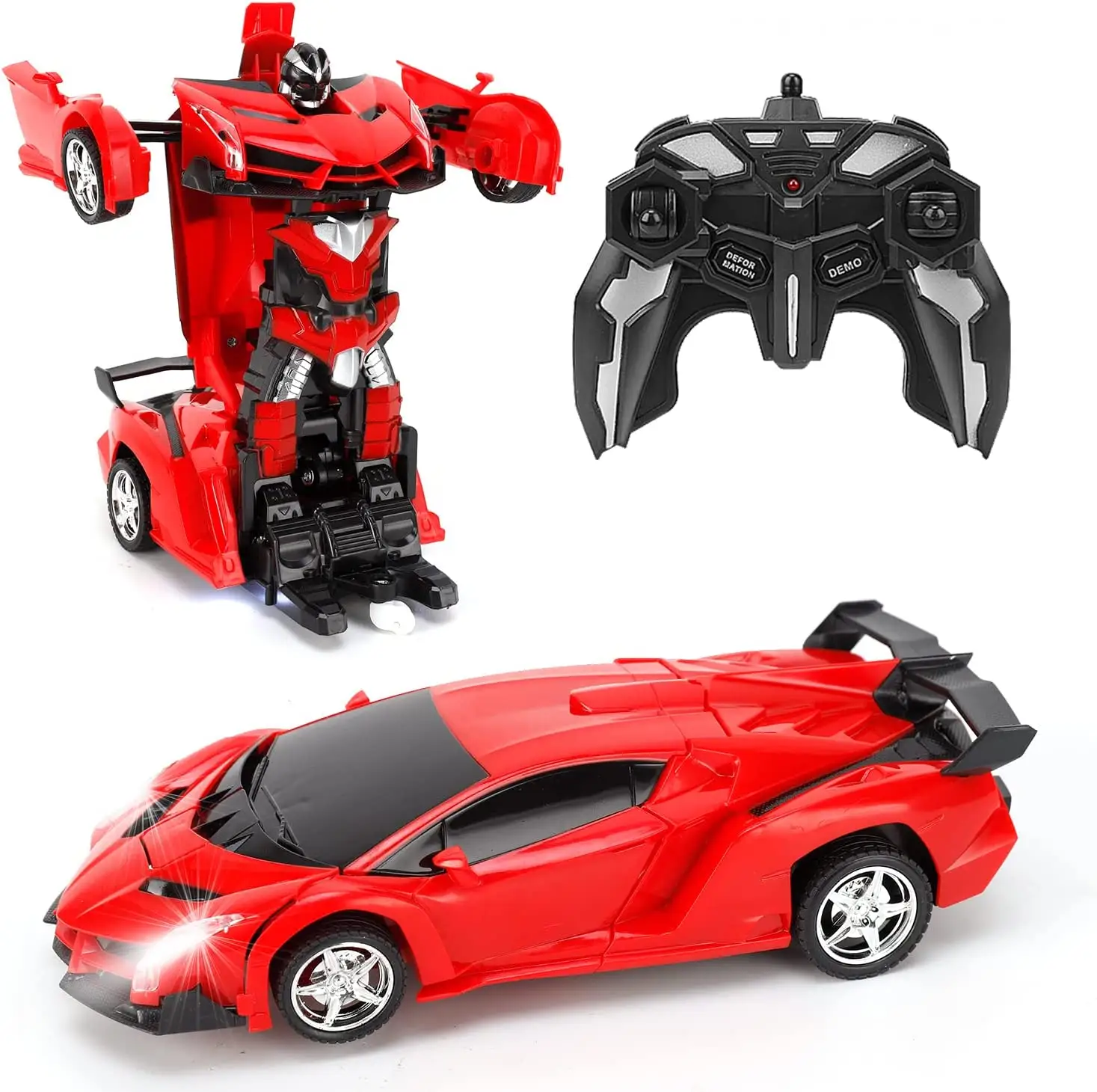 Car Robot,Remote Control Car Independent Robot Deformation RC Car Toy with One Button Transformation & 360 Speed Drifting