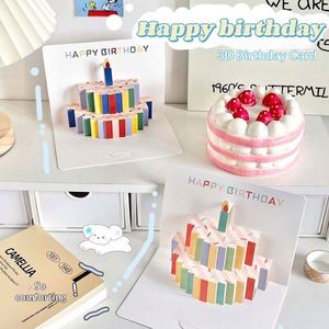 Tarjeta de felicitación estéreo artesanal con diseño de pastel musical para el Festival de Tanabata, con mensaje de bendición creativo, tallado en papel, estilo arcoíris fresco y pequeño. - Product Image 4