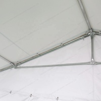 Tente de réception moderne 6x6 pour jardin extérieur, en PVC et acier