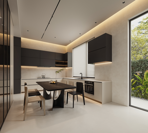 Villa tasarım mutfak dolabı tasarım iç tasarımı yüksek hacimli Villa kanepe yemek masası sandalye asılı dolap oturma odası - Product Image 1