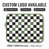 Funda de Neopreno Personalizada para Portátil con Estampado de Camuflaje para Mujer, Bolsa para Computadora de 13-16 Pulgadas con Cierre y Ribete de Color Personalizado