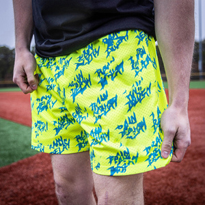 Deportes Monogram Drip Pockets Cool Lined Textured Quick Dry Compression Stripe Sheer Dance Pantalones cortos de béisbol - Product Image 1